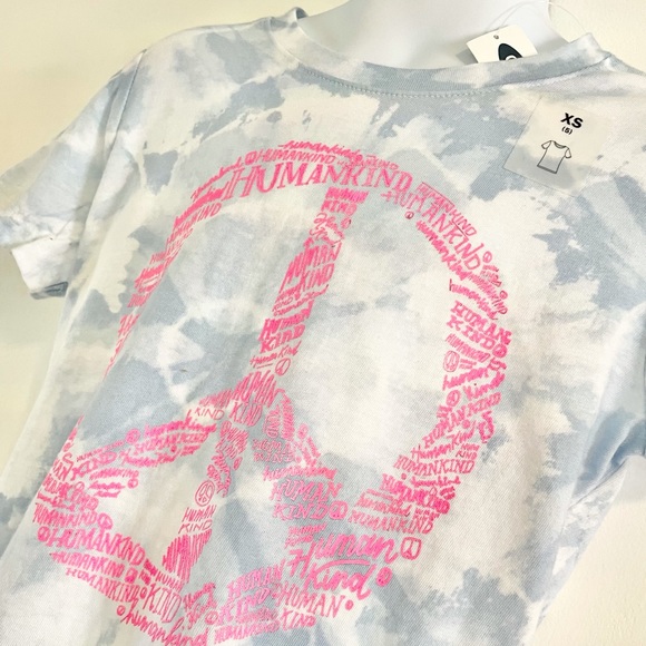 🆕Girl’s Old Navy Tie-Dye PEACE SIGN ☮️ Tee Size XS - Picture 7 of 7